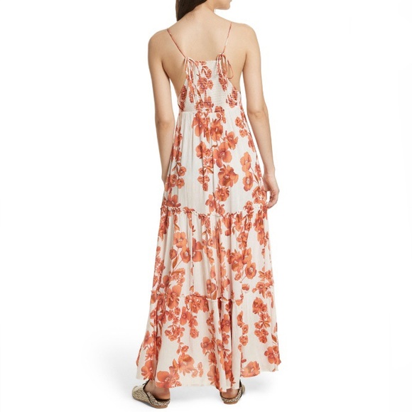 NWT XS Free People Floral Maxi Dress - Picture 2 of 5